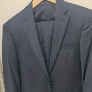 Calvin Klein dark blue suit 36S slim skinny fit 100% wool
